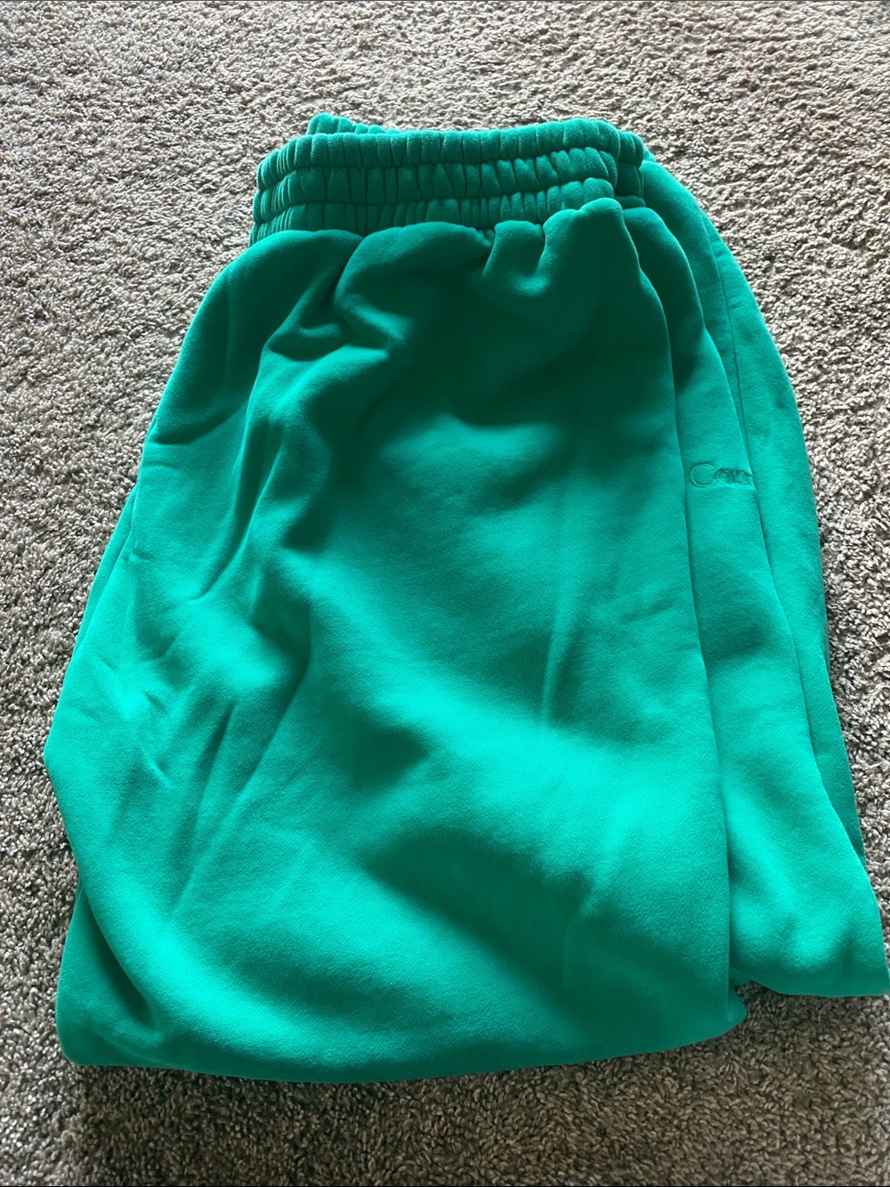 Women’s Green Elastic Waist Sweatpants